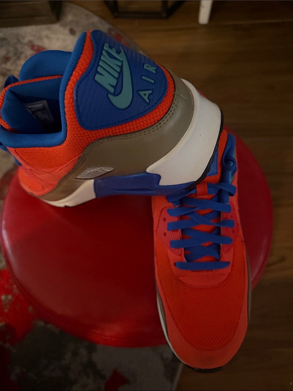 Nike Air Max 90 Orange/Blue/Gray – Men’s Size 13